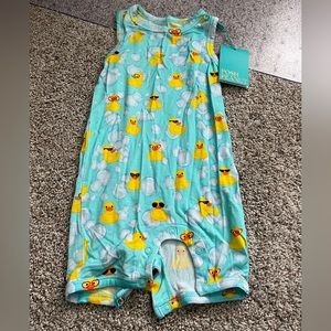 New Posh peanut Romper ducky 12/18m